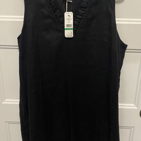 Tommy Bahama® Women's Sleeveless Two Palms Linen Double Ruffle Dress - Picture 5 of 5